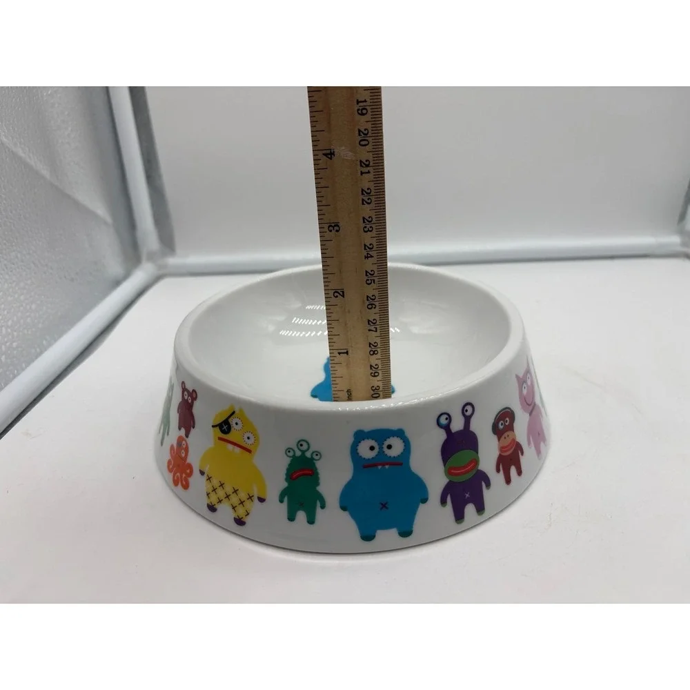 Vintage Paperchase Pet Chopz With Monster Print Pet Bowl